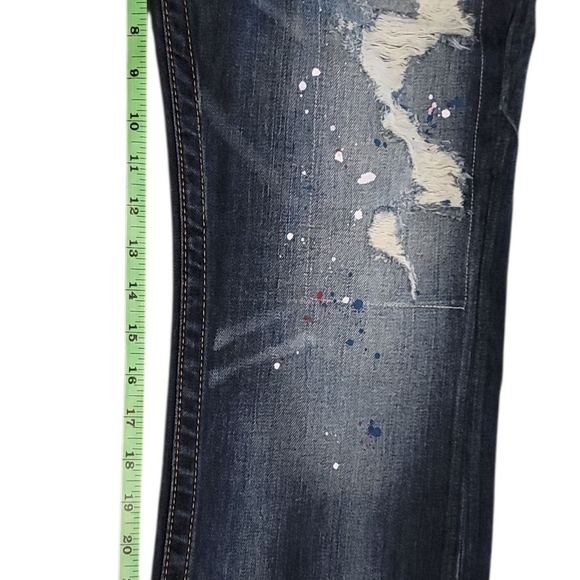 True Religion Men's Blue Distressed Jeans - Picture 4 of 13